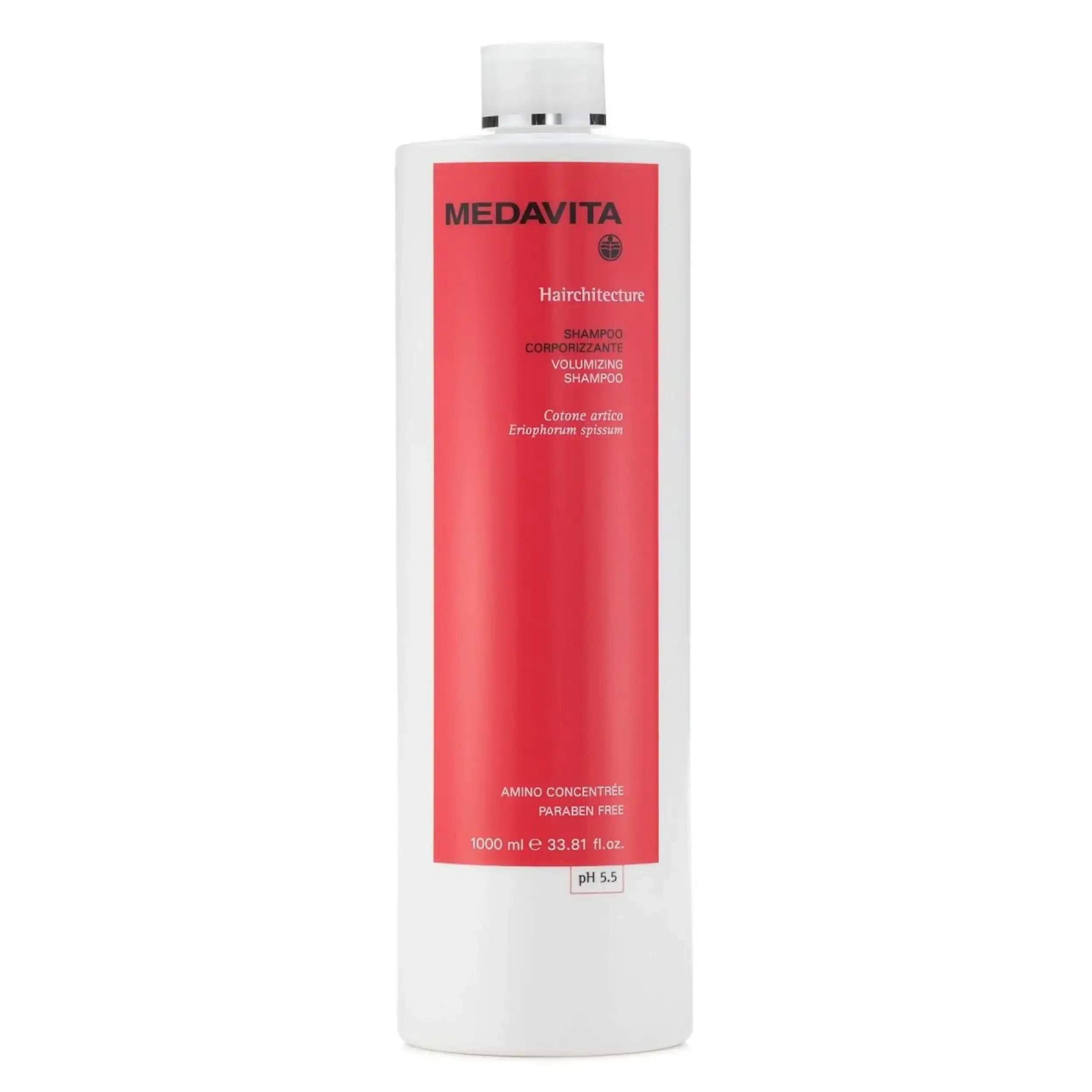 Medavita Hairchitecture Shampoo Corporizzante 1000ml - Per capelli fini