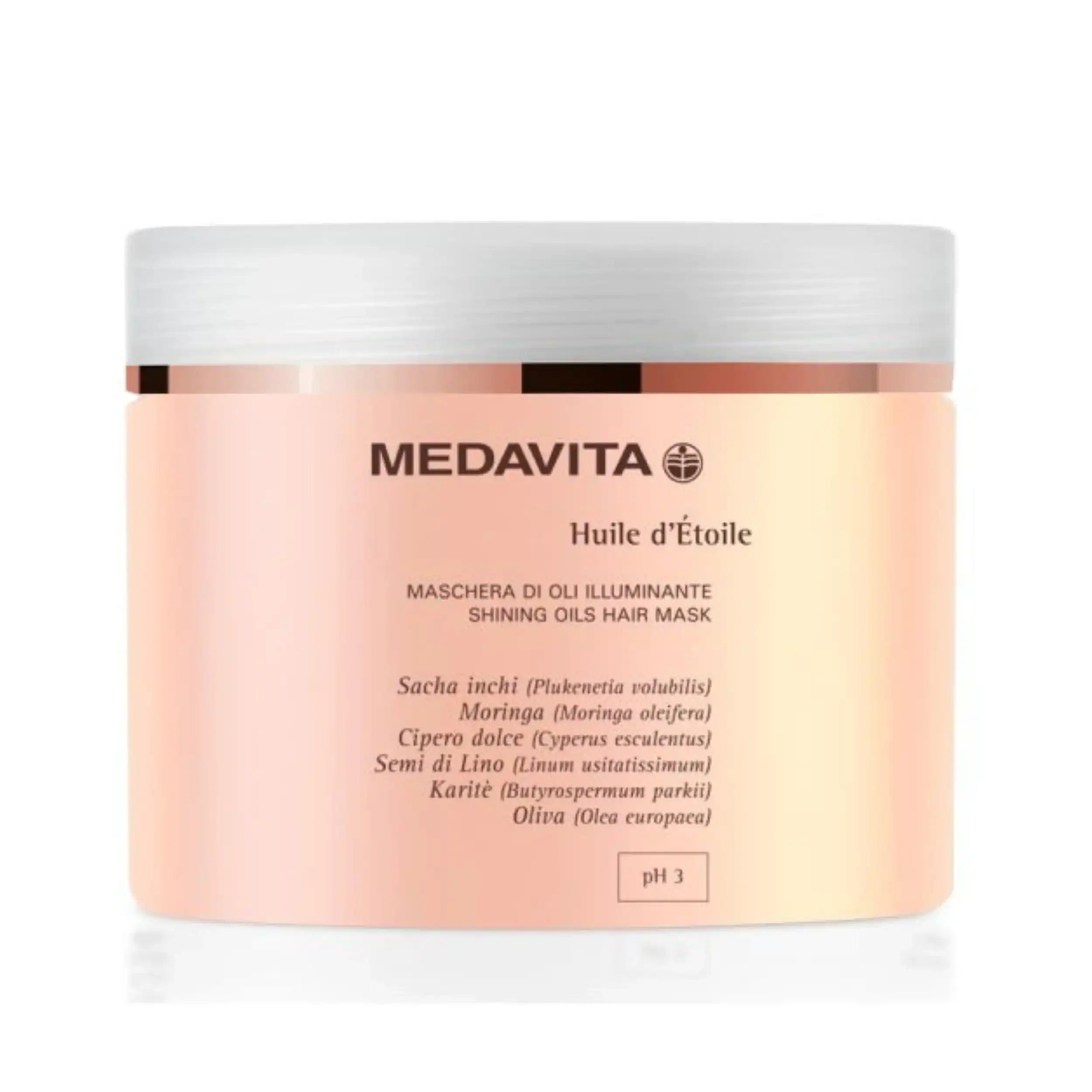 Medavita Huile D'etoile Maschera di Oli Illuminante 500ml - Maschera illuminante per tutti i tipi di capelli