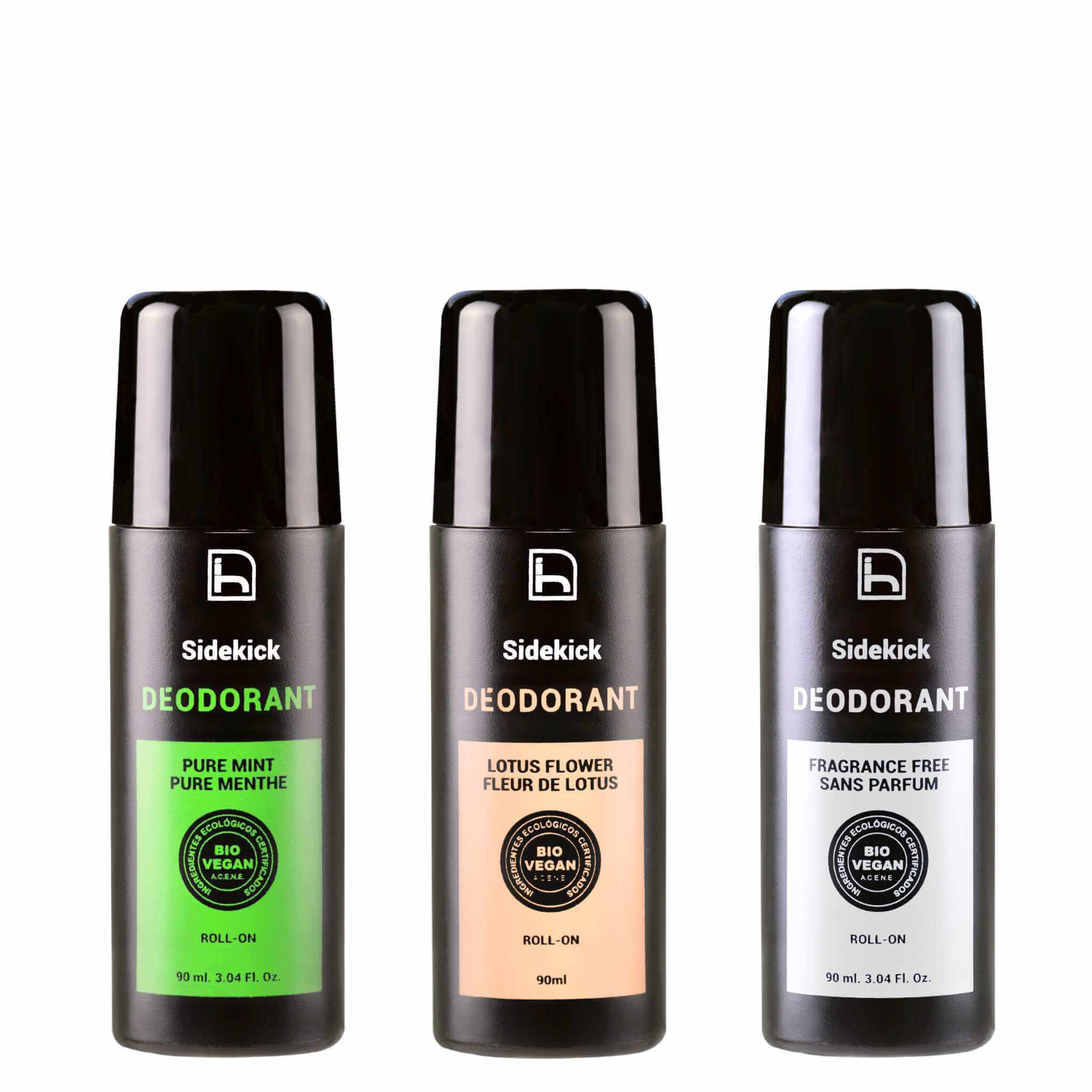 Surtido 3 Desodorantes para Hombre - Menta + Lotus Flower + Sin Fragancia