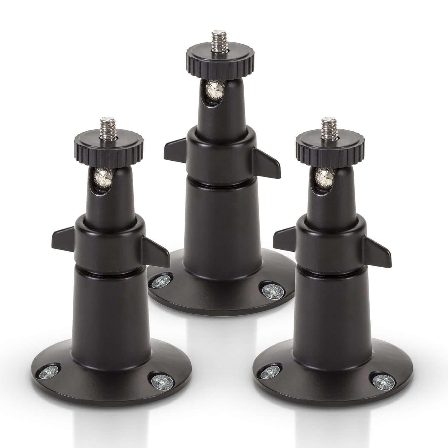Wasserstein Adjustable Metal Wall Mount for Arlo Pro / Pro 2 / Pro 3 / Pro 4 & Ultra / Ultra 2 - 3 Pack / Black
