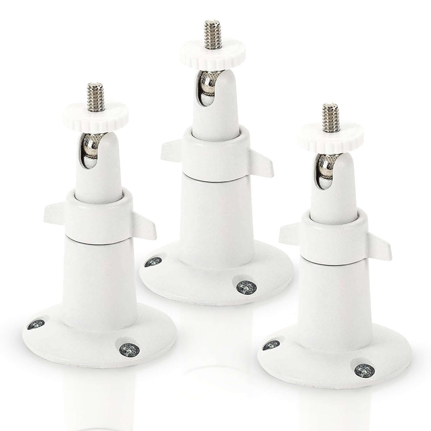 Wasserstein Adjustable Metal Wall Mount for Arlo Pro / Pro 2 / Pro 3 / Pro 4 & Ultra / Ultra 2 - 3 Pack / White