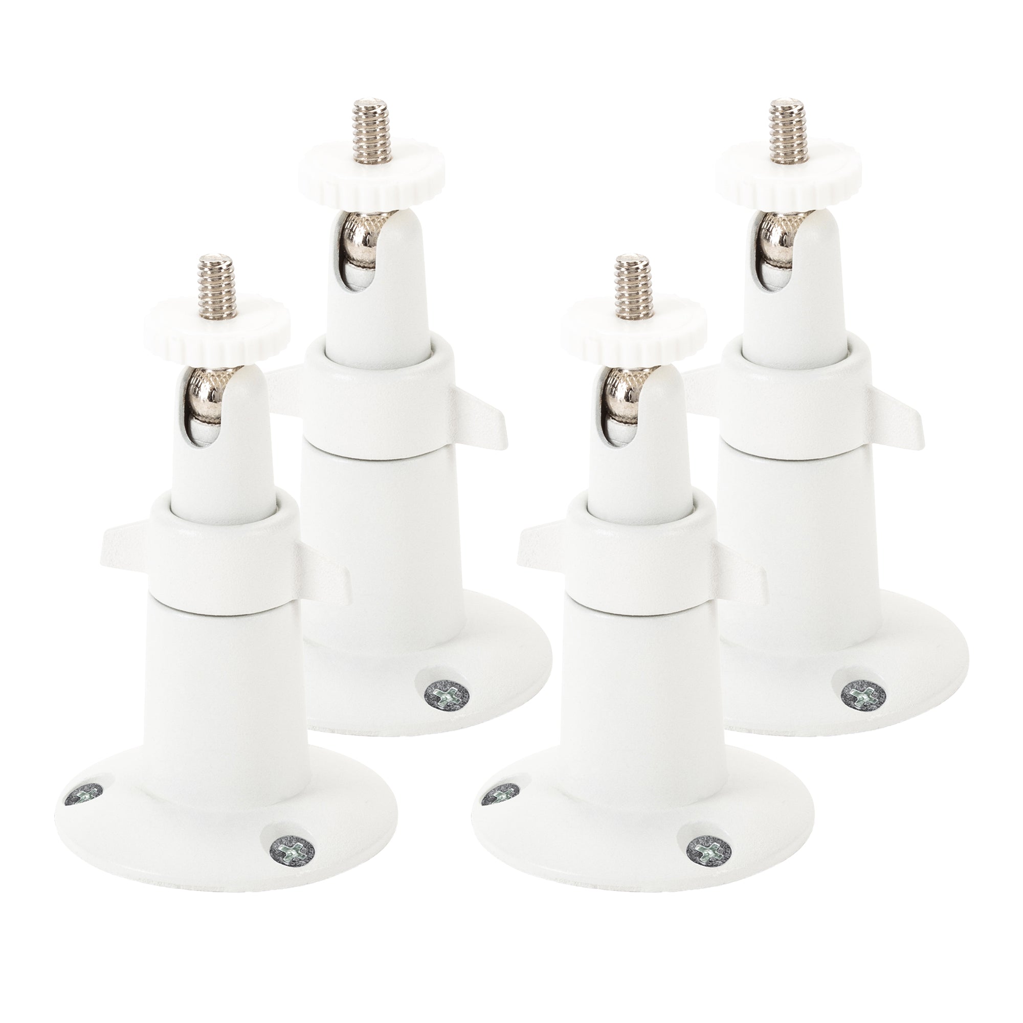 Wasserstein Adjustable Metal Wall Mount for Arlo Pro / Pro 2 / Pro 3 / Pro 4 & Ultra / Ultra 2 - 4 Pack / White