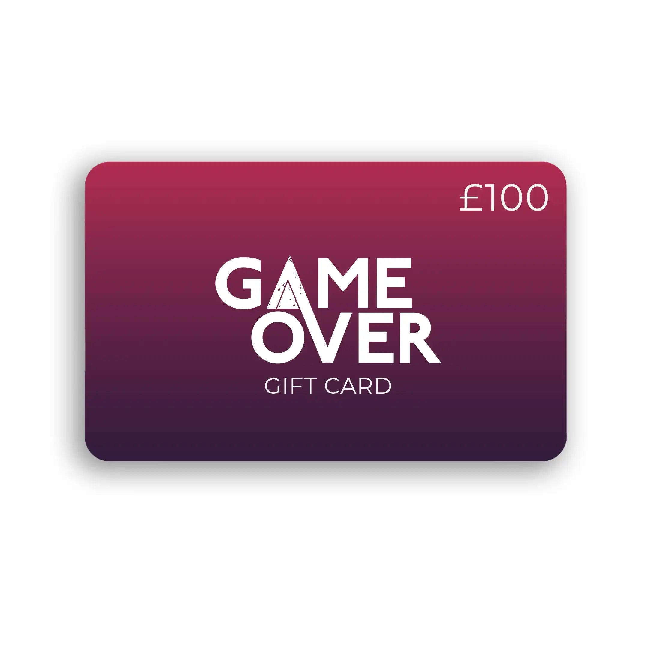 Game Over Digital Gift Card - £100.00
