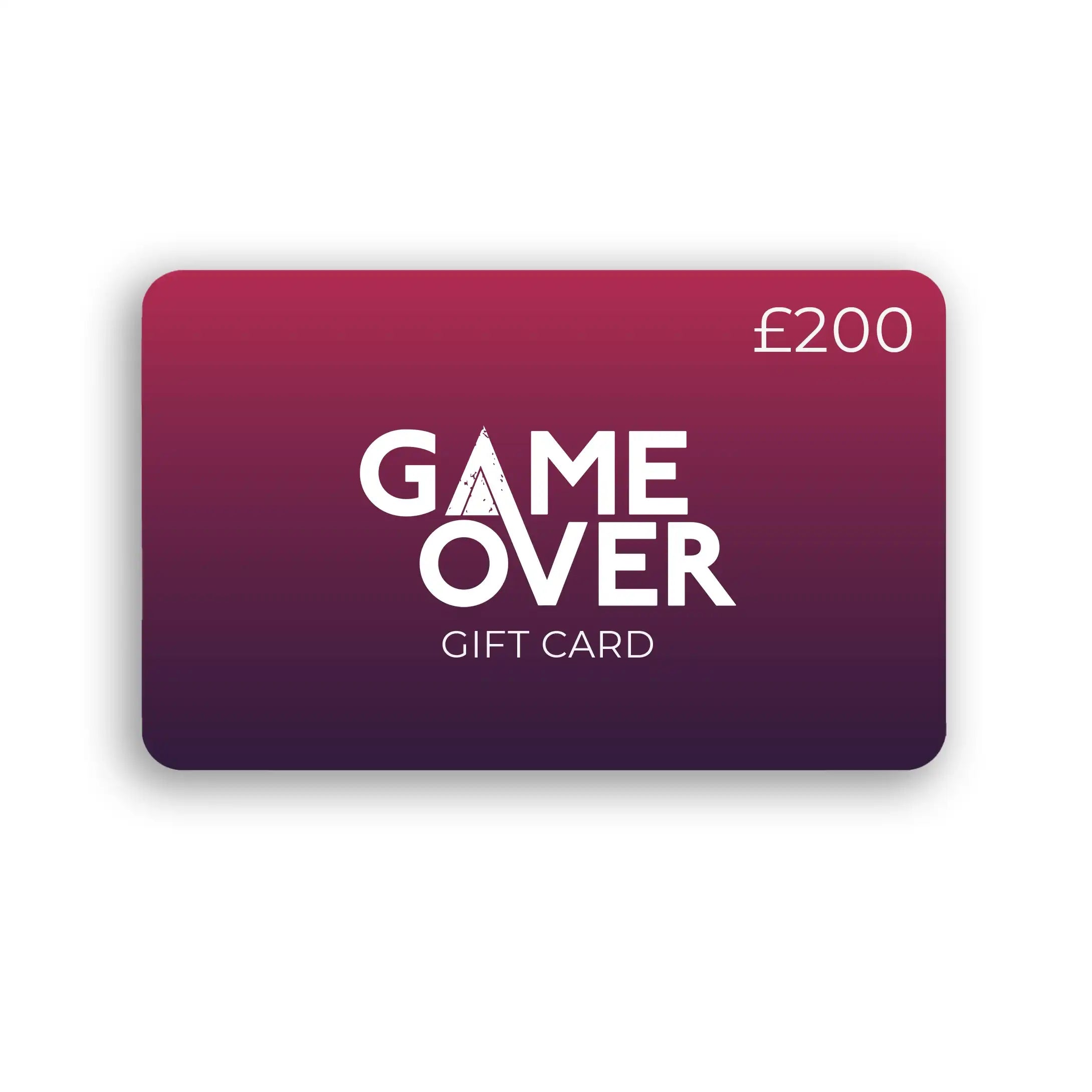 Game Over Digital Gift Card - £200.00