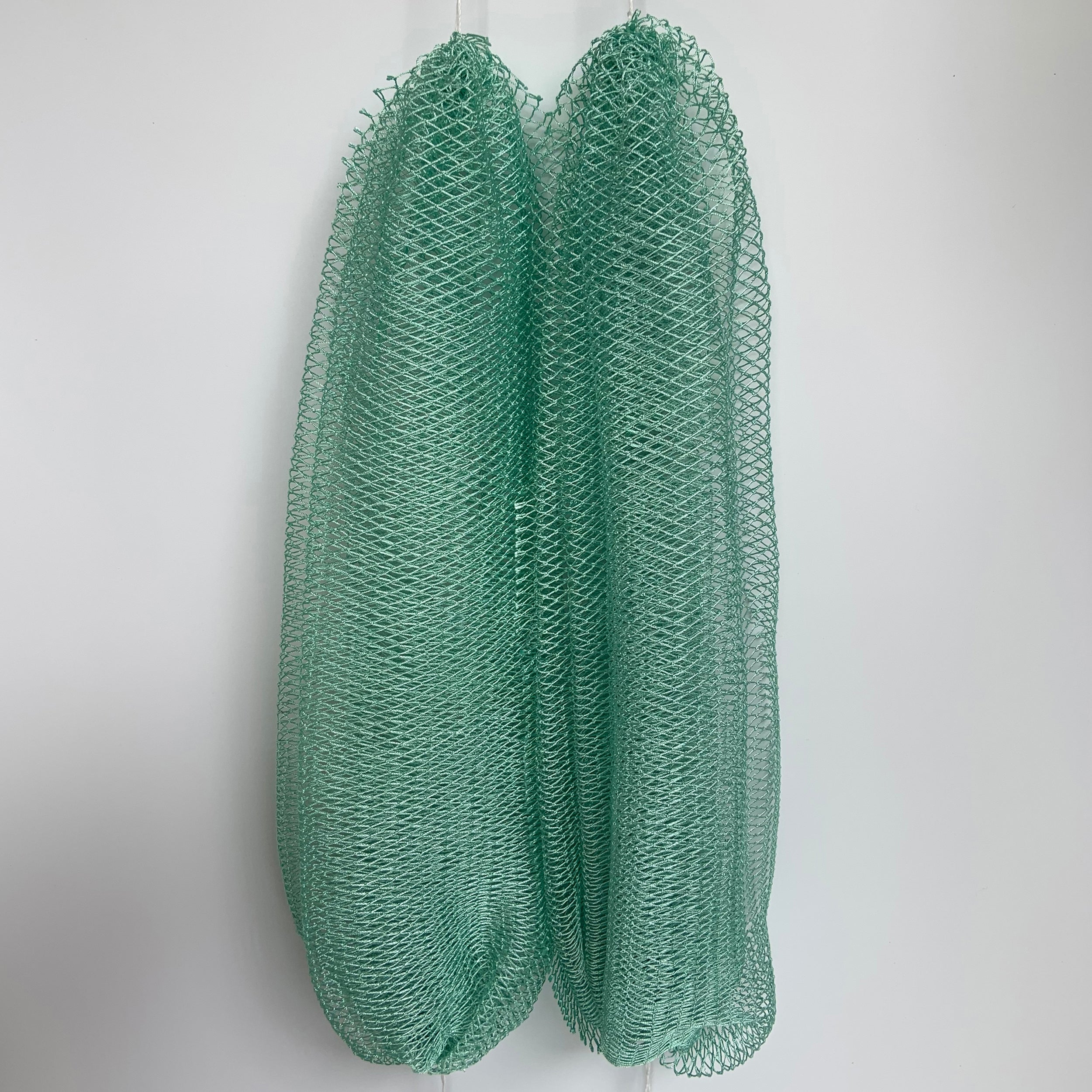 2 PCS Authentic African Exfoliating Net Bath Sponge - 2 PCS Seafoam