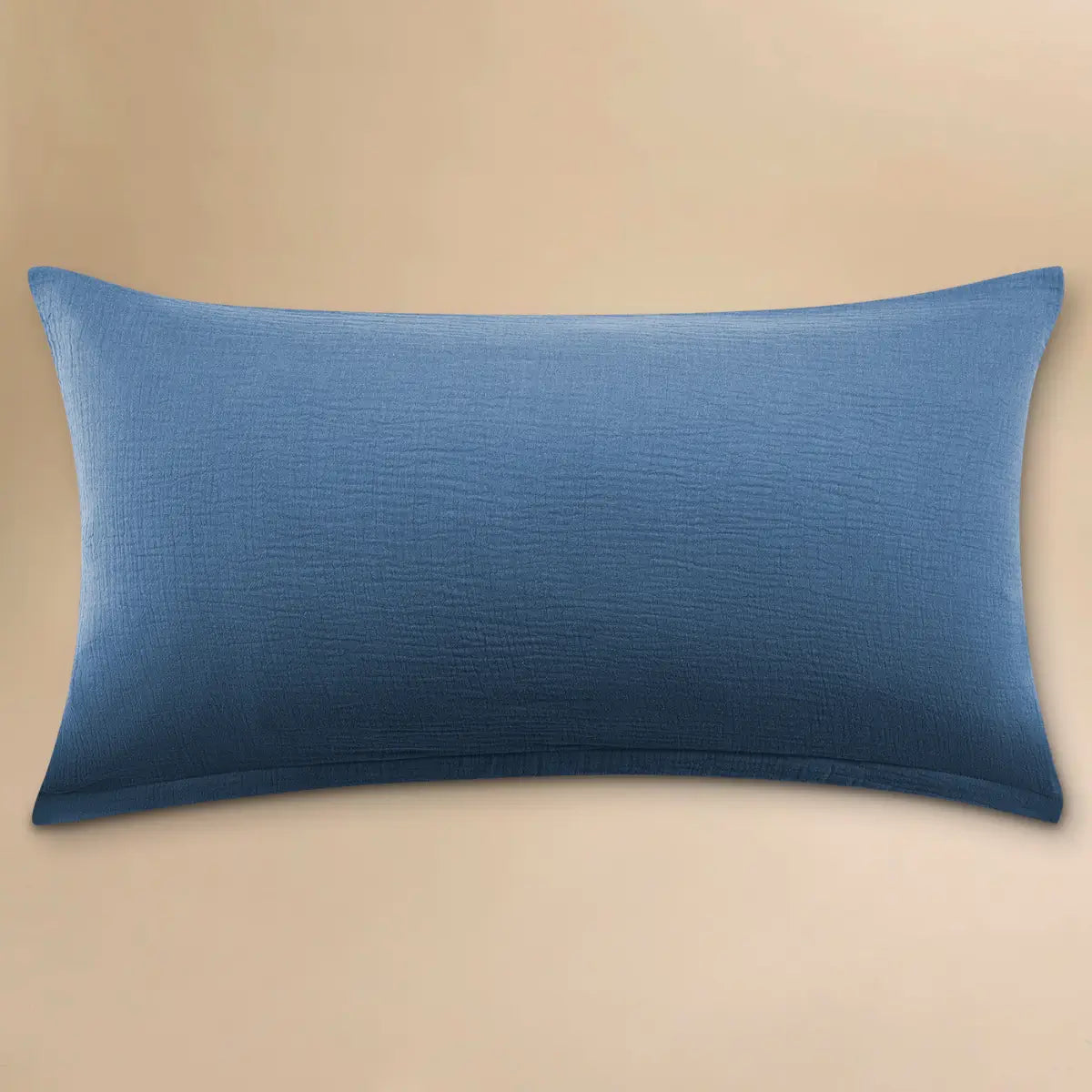 Musselin Kissenbezug 40x80 cm - Blau
