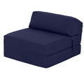Water Resistant Single Z Bed for Kids Chair Bed Folding Mattress Futon Sofa Bed - Navy
