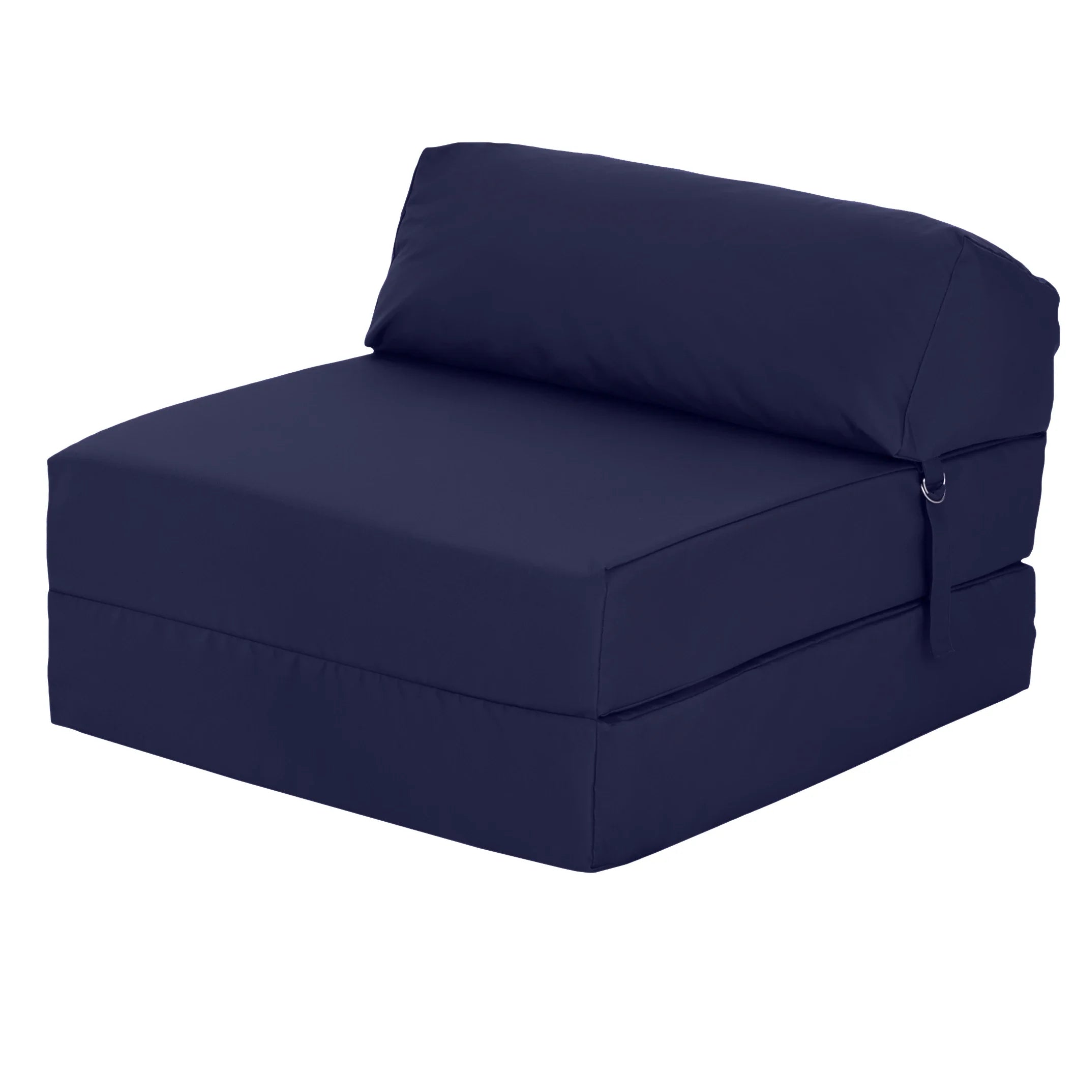 Water Resistant Single Z Bed for Kids Chair Bed Folding Mattress Futon Sofa Bed - Navy