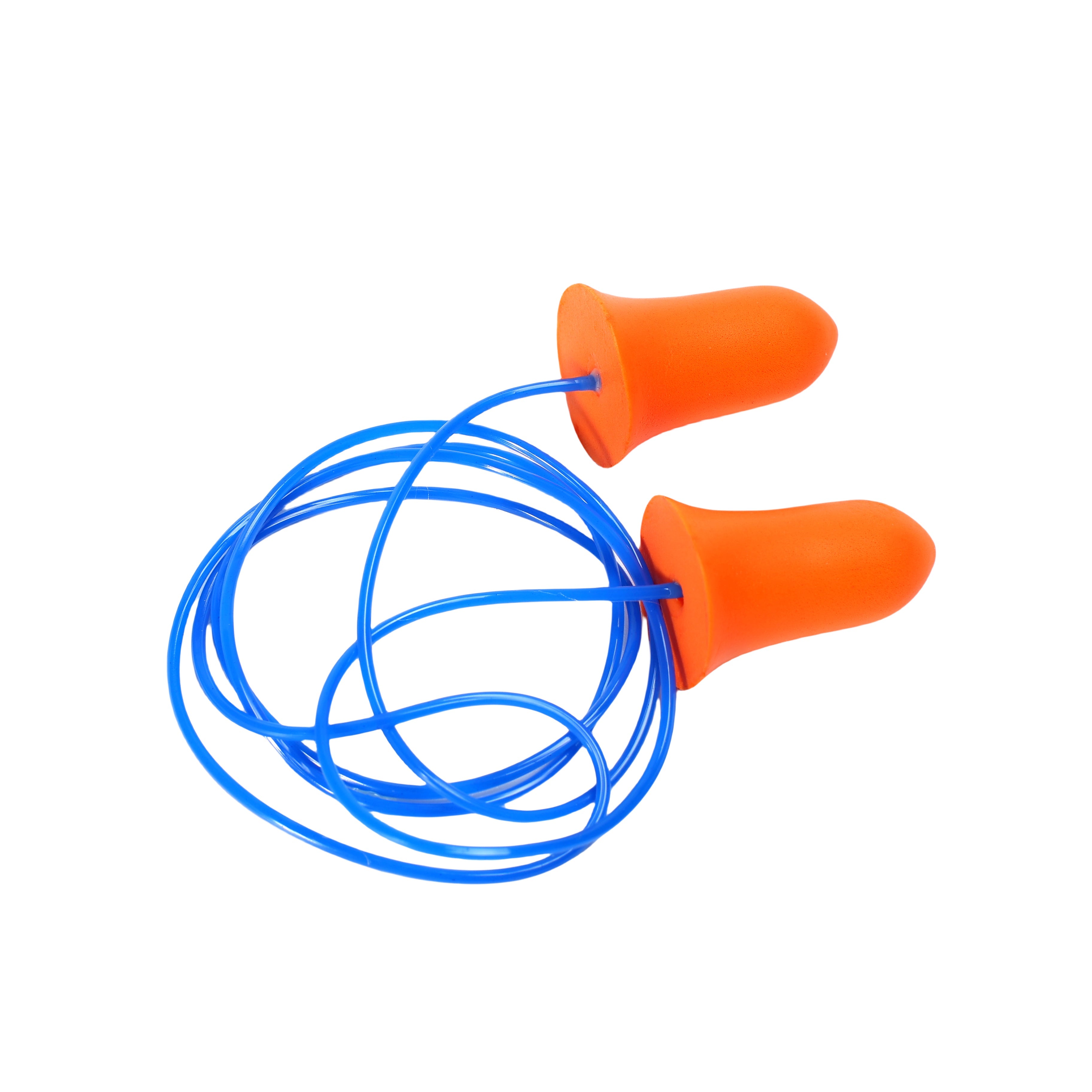 Disposable Foam Earplugs, Bell Shape, Corded, 200 pairs