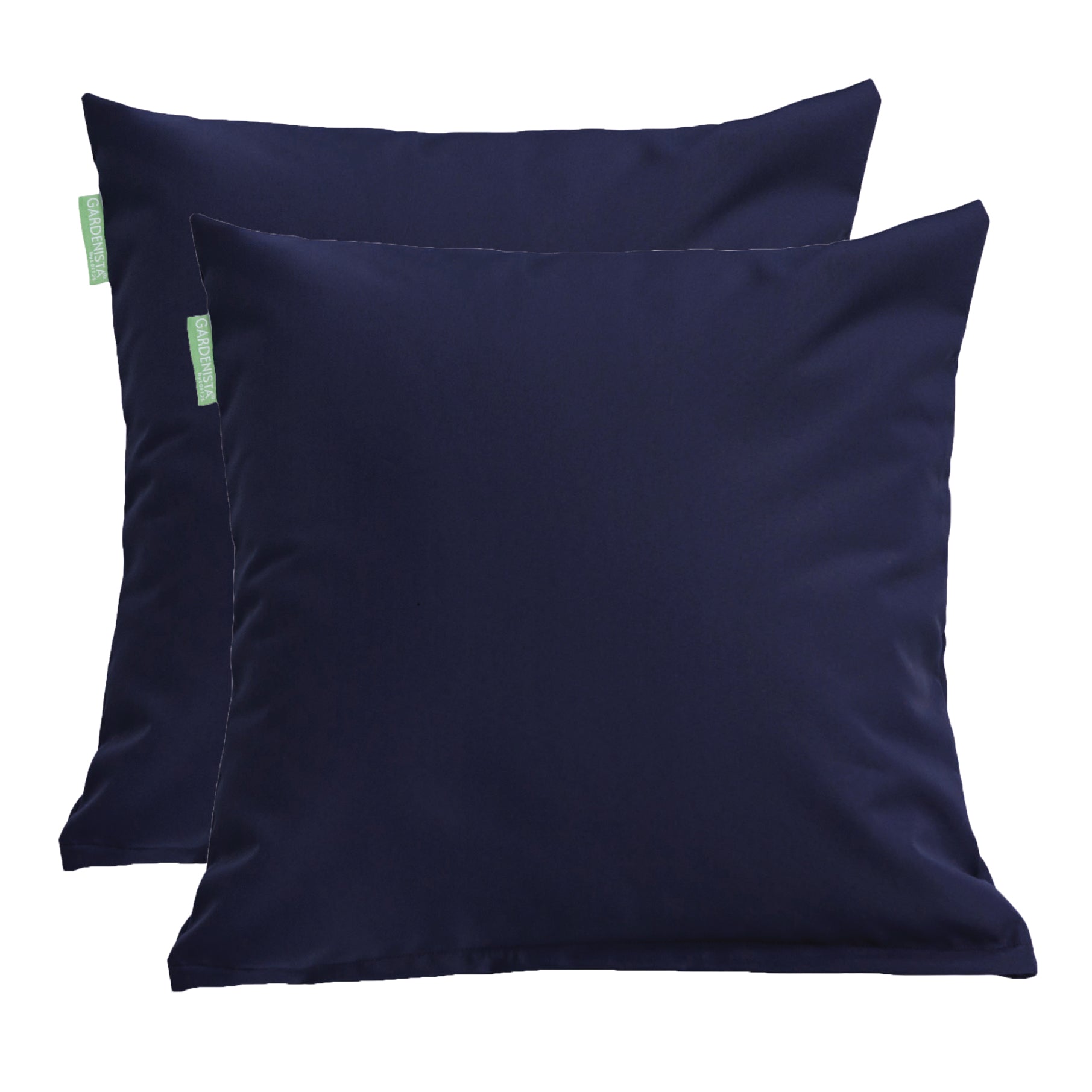 Water Resistant Outdoor Scatter Cushions Garden Furniture Decorative Pillows - Navy / Pack of 2