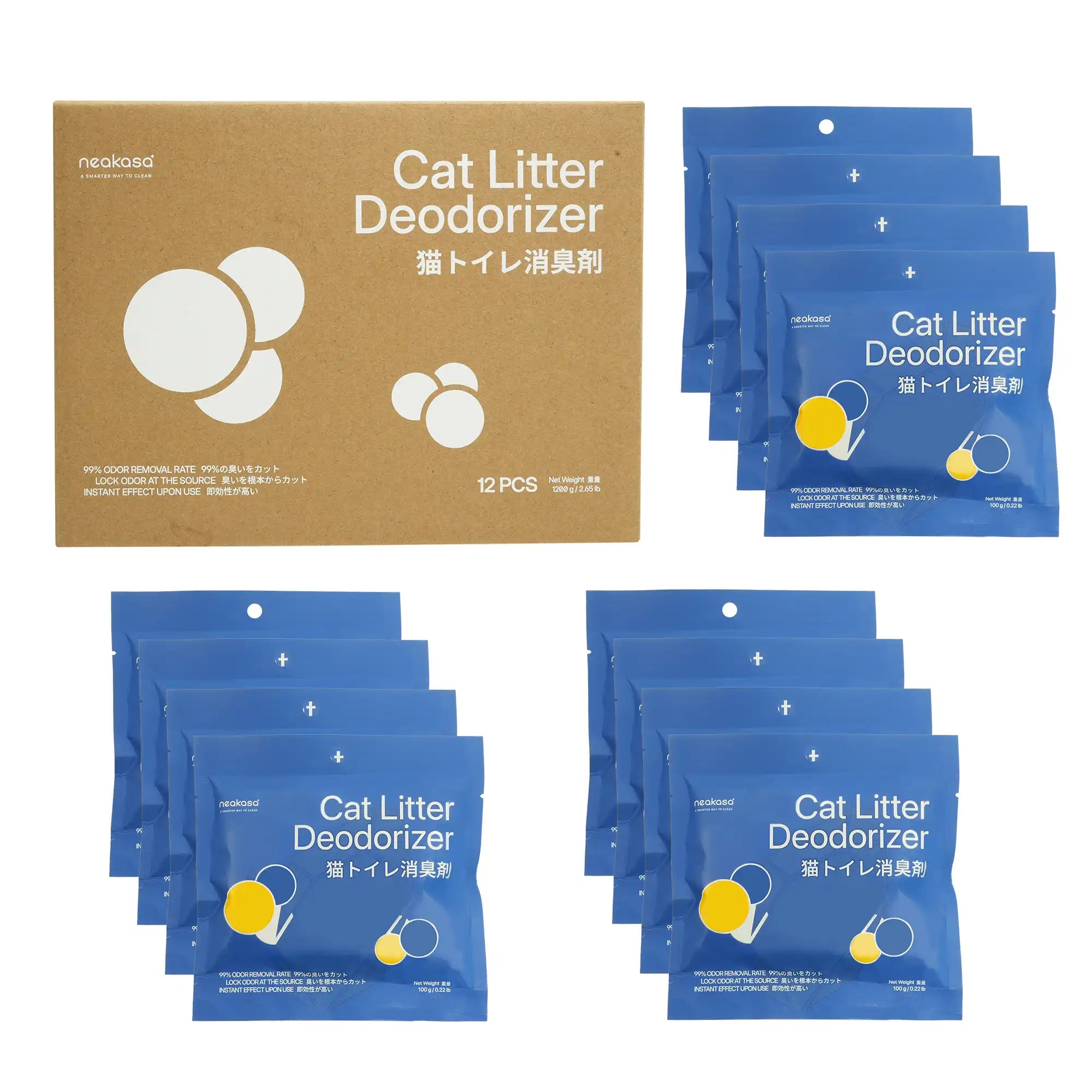 Neakasa 12er-Pack Geruchsneutralisierer für Katzenstreu