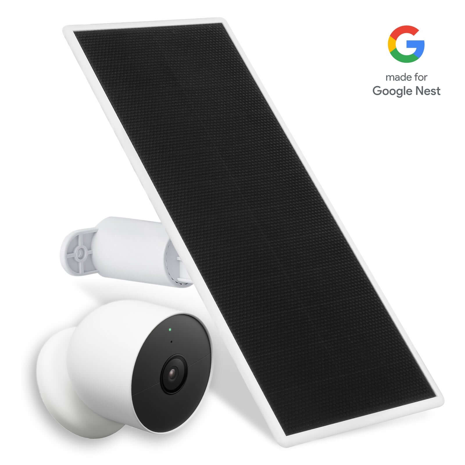 Google Nest Cam (Battery) + Wasserstein Premium Solar Panel Bundle | Made for Google - 1-Pack