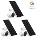 Google Nest Cam (Battery) + Wasserstein Premium Solar Panel Bundle | Made for Google - 3-Pack
