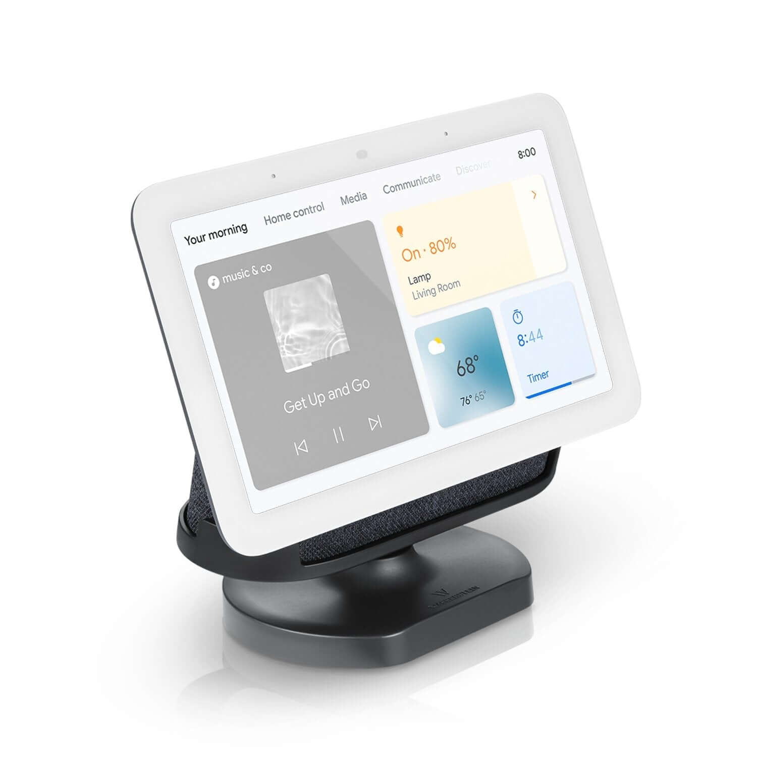 Wasserstein Adjustable Stand for Google Nest Hub (2nd Gen) | Made for Google - Black