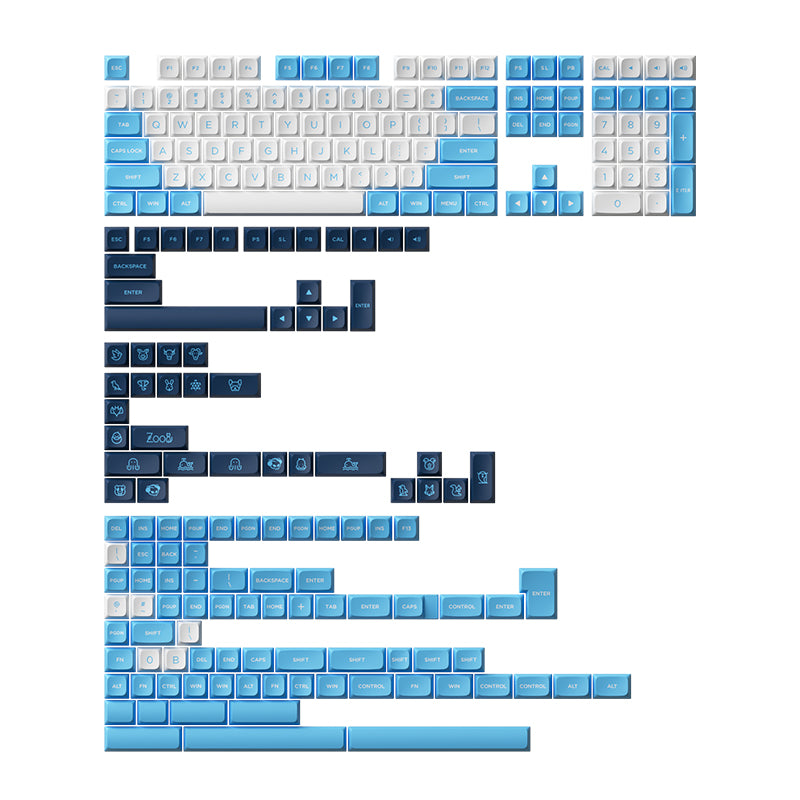 Carolina Blue Keycap Set(227-Key) - Carolina Blue