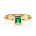 Solitaire émeraude Nuit de Noces – 3 - Or jaune / 3x3mm (environ 0,30 carat)