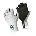 EVA Padded Half-Finger Cycling Gloves | Breathable Lycra | Traverseon - 152 White / M