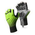 EVA Padded Half-Finger Cycling Gloves | Breathable Lycra | Traverseon - 122 Fluorescent Green / XL