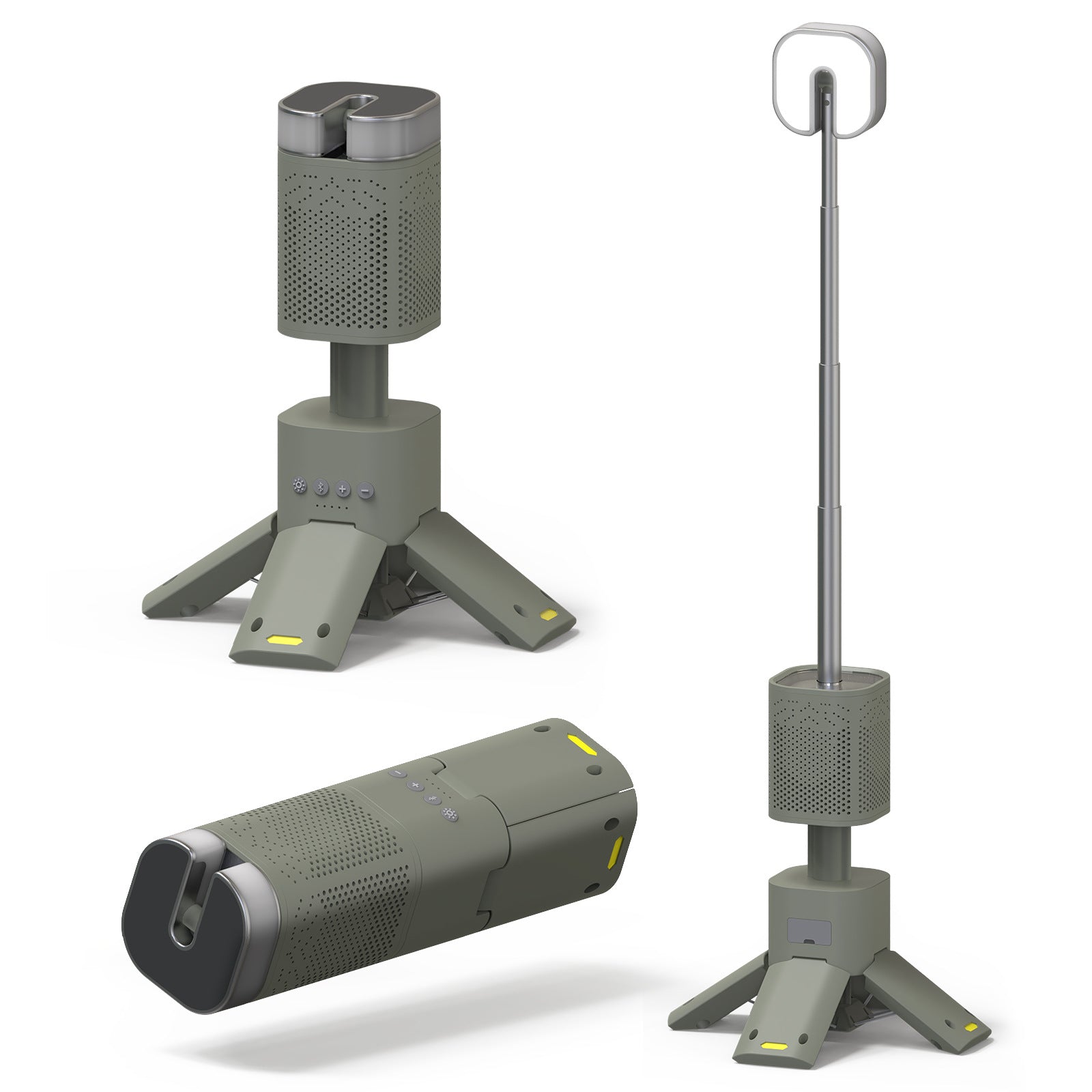 14000mAh Rechargeable Telescopic Camping Lantern with Bluetooth Speaker | Traverseon - Olive Drab