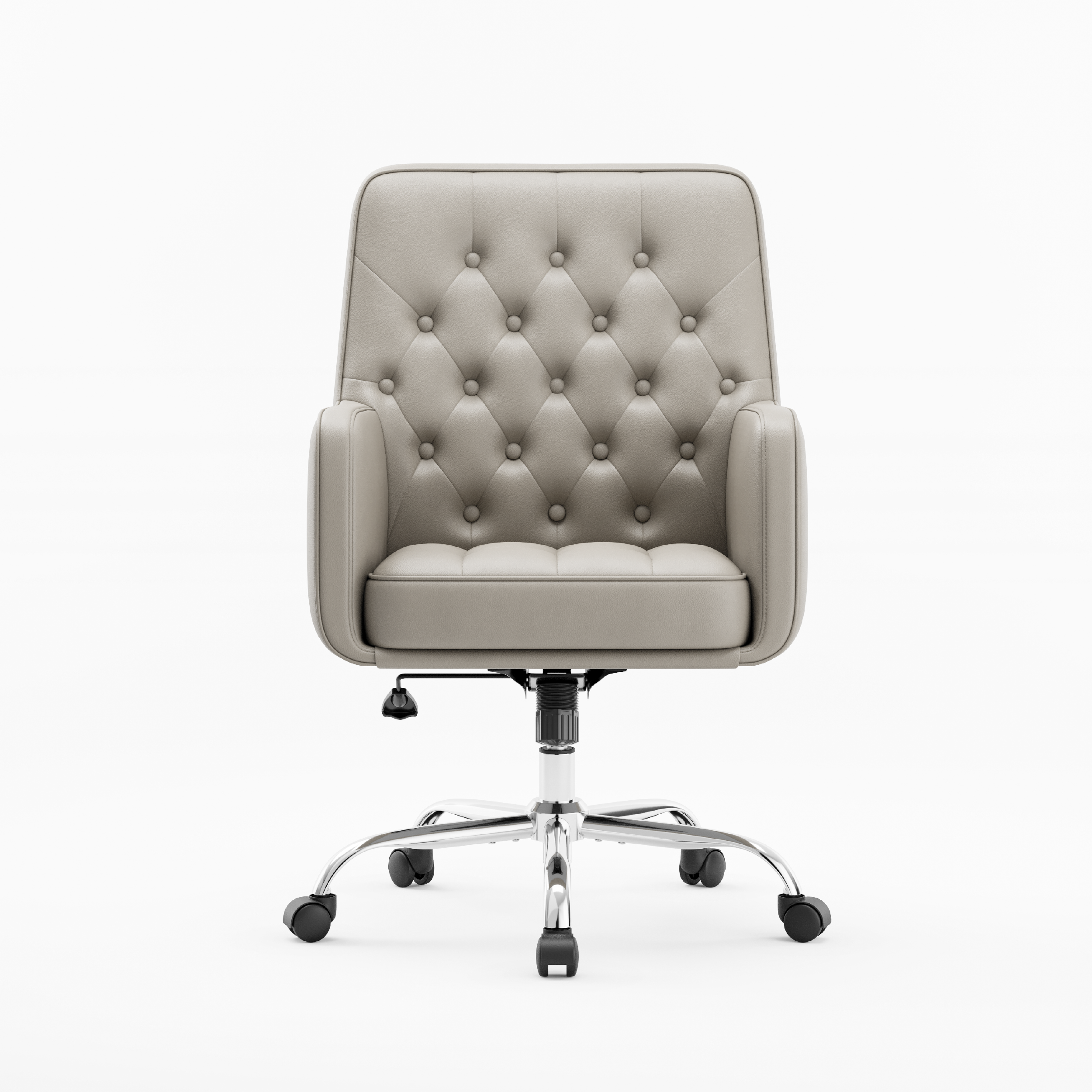 COLAMY VERSO Multi-Scenario Swivel Chair with Tufted Back - Khaki
