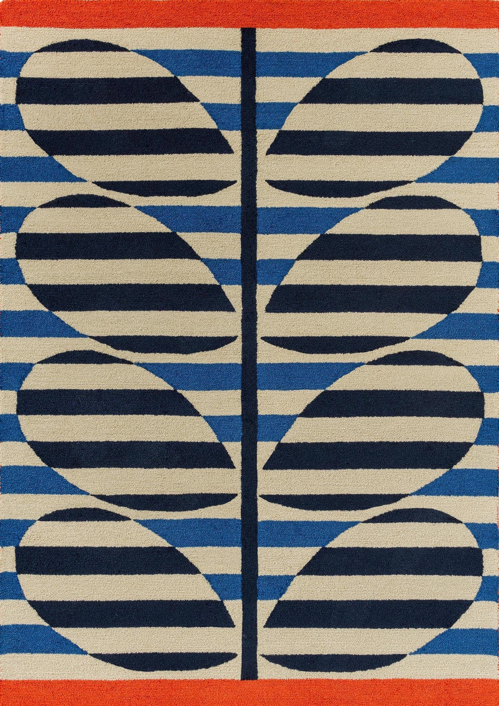 Orla Kiely Stripy Stem Azure 464507 - 200 x 280 cm