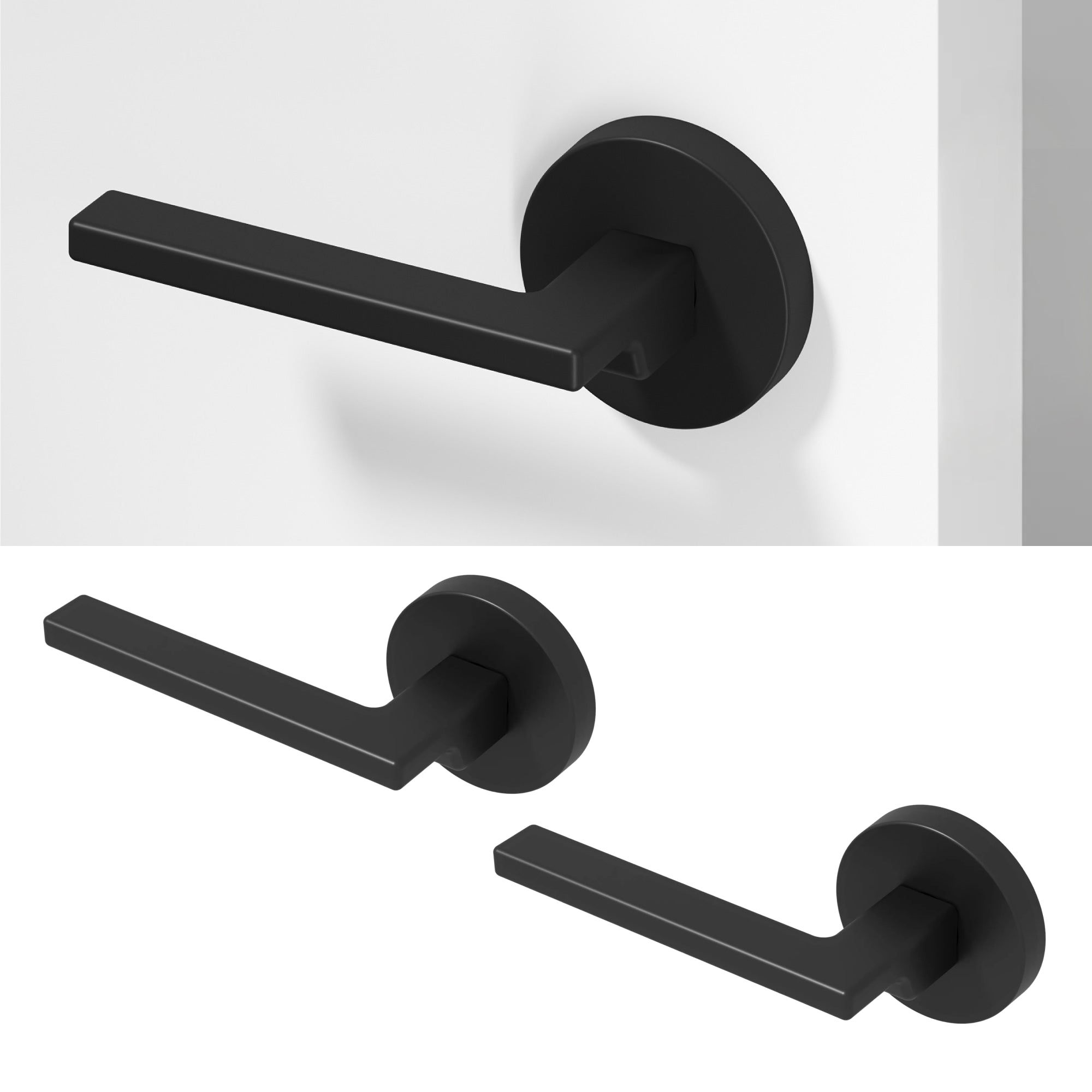 Dune Dummy Door Handle - Matte Black / 2 Pack / Left-Hand