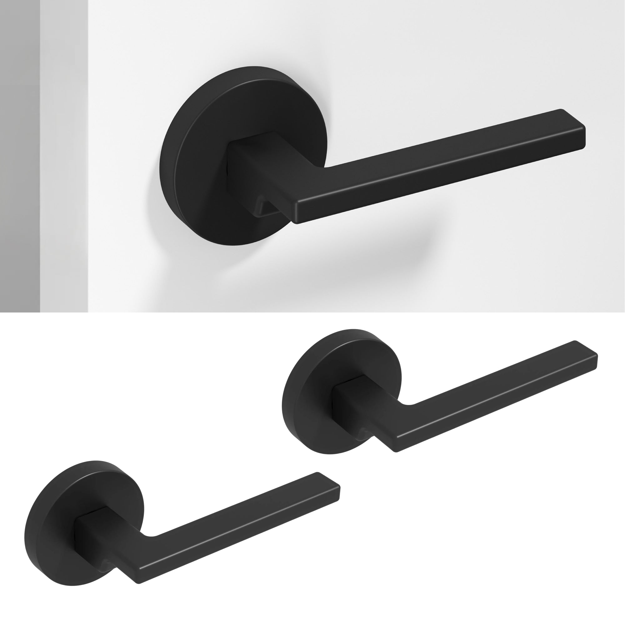 Dune Dummy Door Handle - Matte Black / 2 Pack / Right-Hand