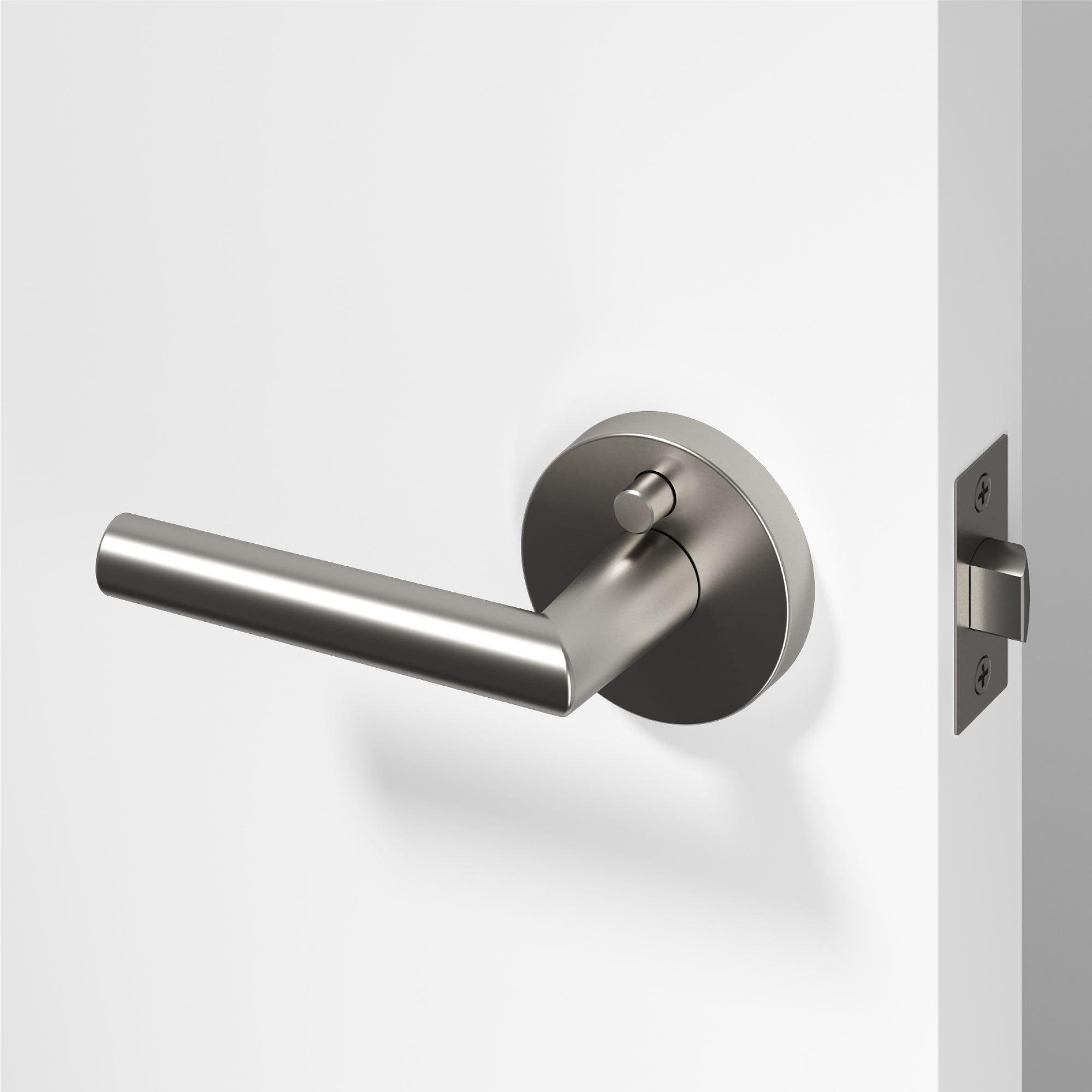 Stark Privacy Door Handle - Brushed Nickel / 1 Pack