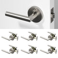Stark Privacy Door Handle - Brushed Nickel / 6 Pack