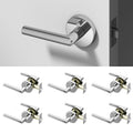 Stark Privacy Door Handle - Chrome / 6 Pack