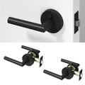 Stark Privacy Door Handle - Matte Black / 2 Pack