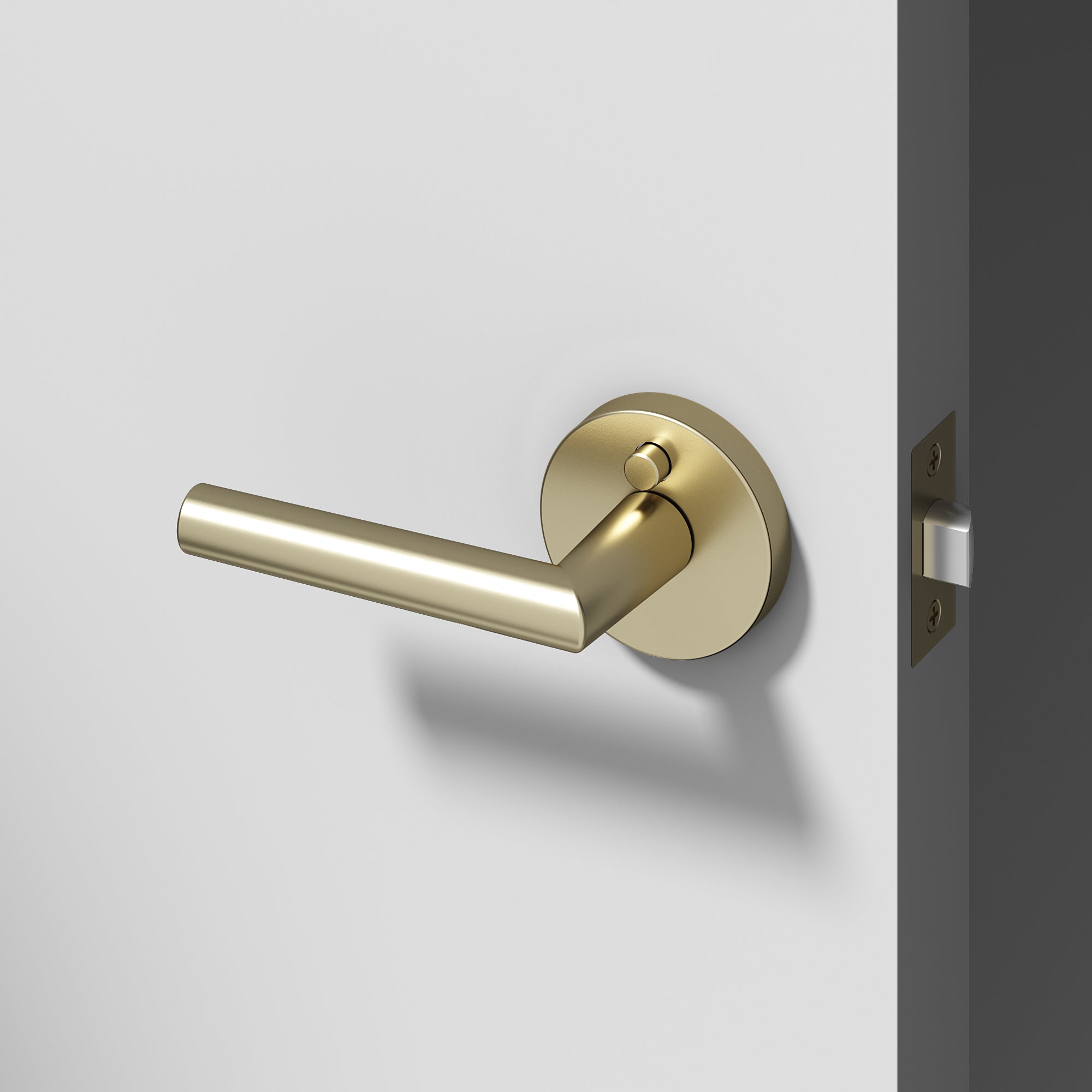 Stark Privacy Door Handle - Brushed Champagne Gold / 1 Pack