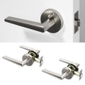 Halo Privacy Door Handle - Brushed Nickel / 2 Pack