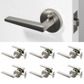 Halo Privacy Door Handle - Brushed Nickel / 6 Pack