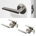Halo Passage Door Handle - Brushed Nickel / 2 Pack