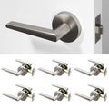 Halo Passage Door Handle - Brushed Nickel / 6 Pack