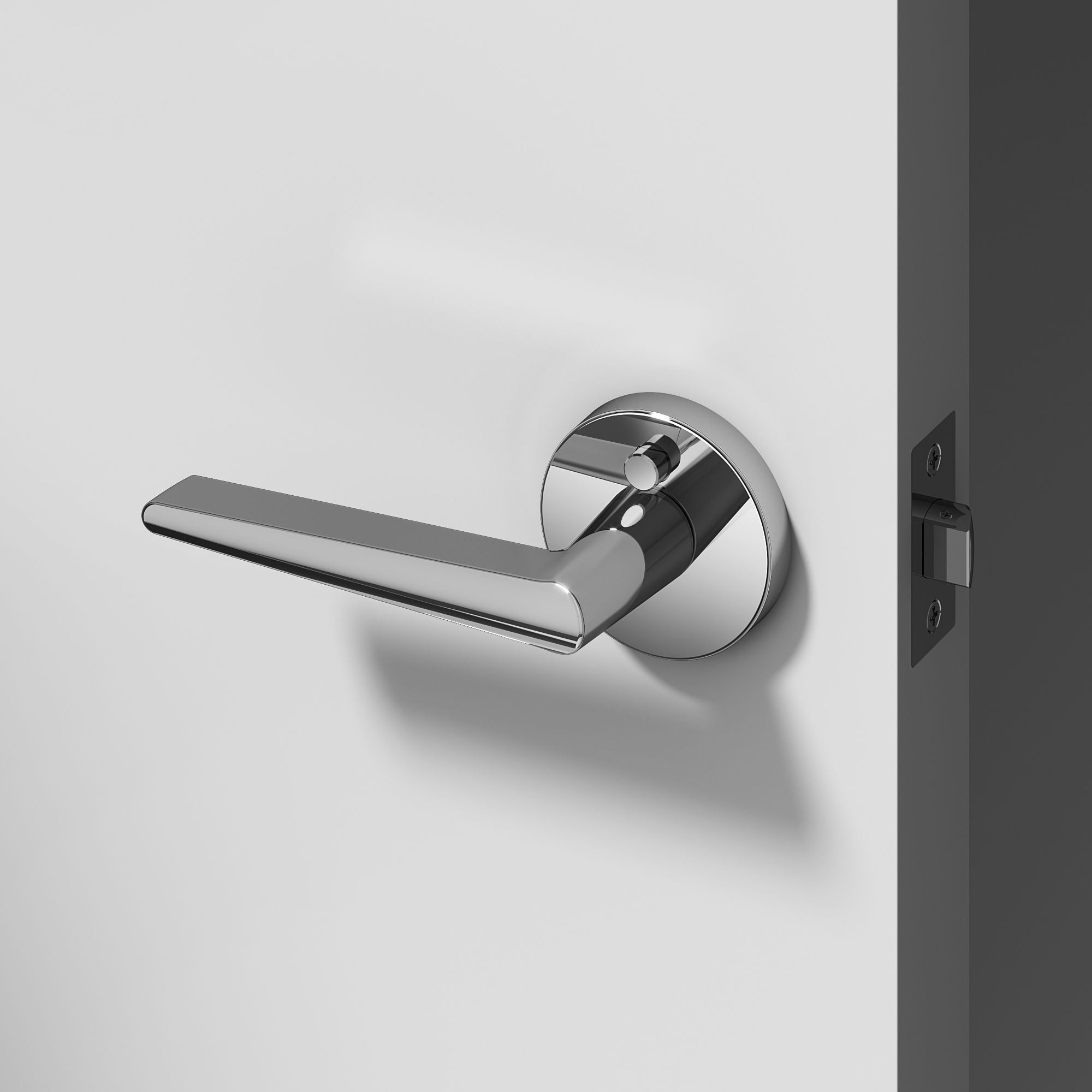 Halo Privacy Door Handle - Chrome / 1 Pack