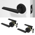Halo Privacy Door Handle - Matte Black / 2 Pack