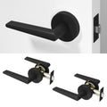 Halo Passage Door Handle - Matte Black / 2 Pack