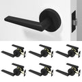 Halo Passage Door Handle - Matte Black / 6 Pack