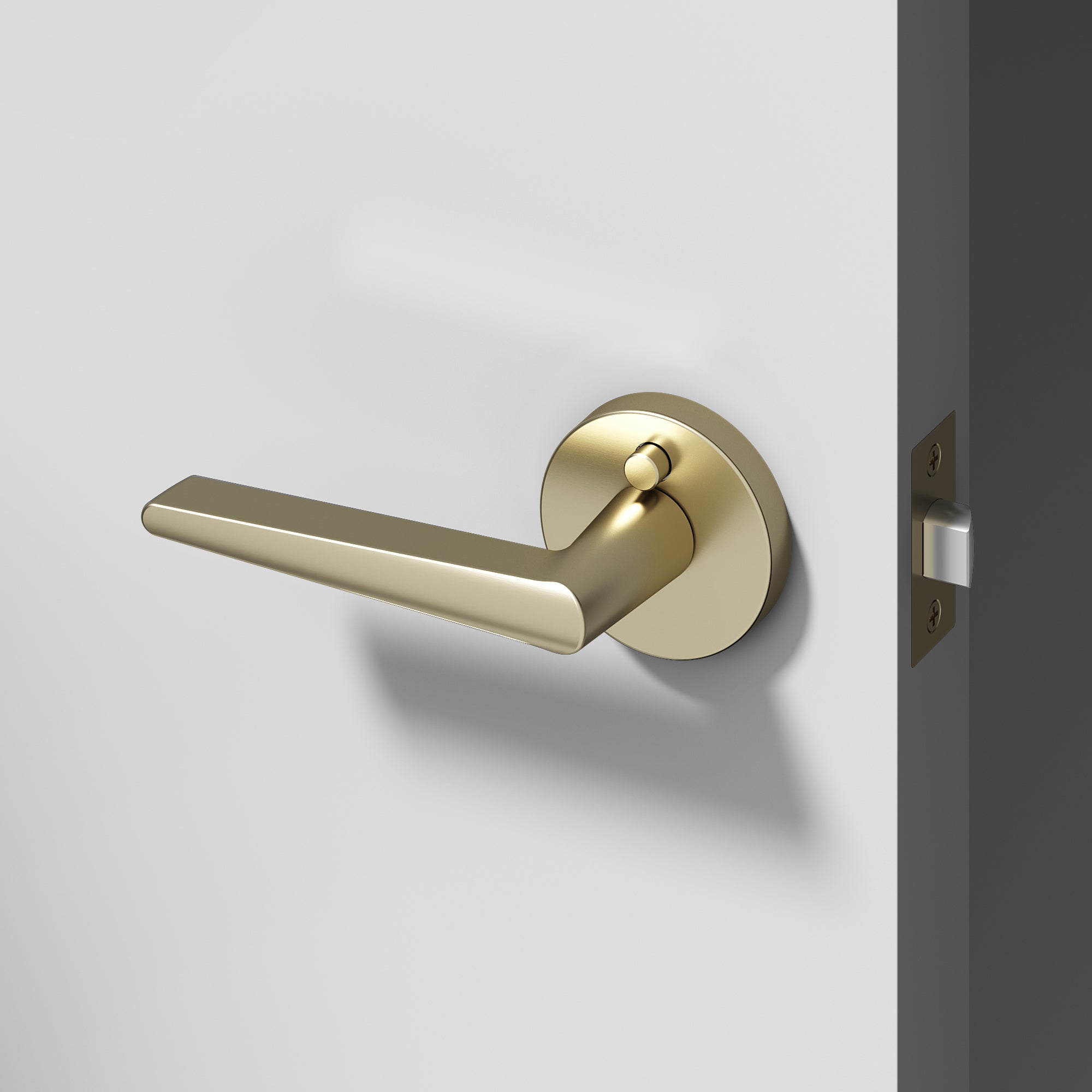 Halo Privacy Door Handle - Brushed Champagne Gold / 1 Pack