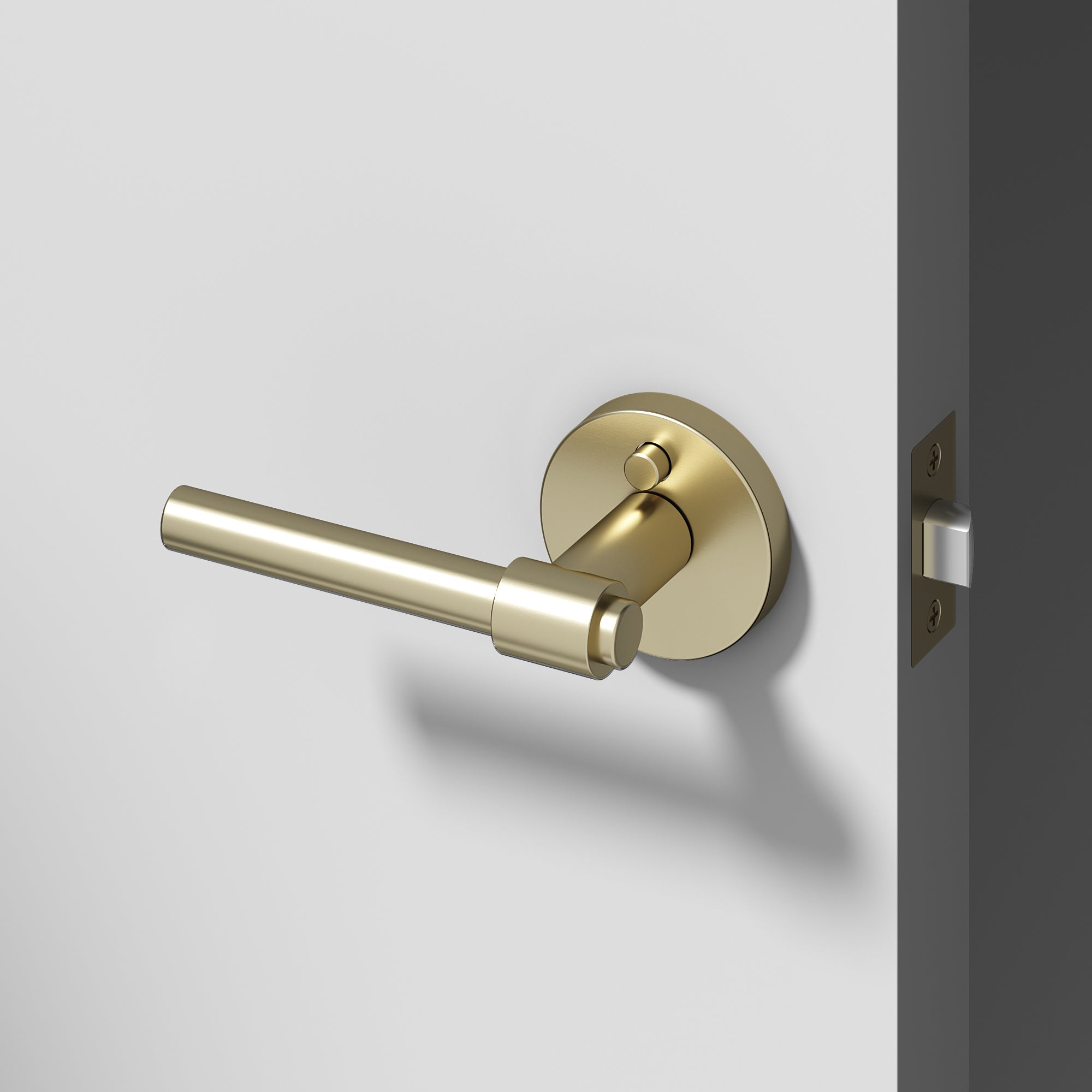 Zen	Privacy Door Handle - Brushed Champagne Gold / 1 Pack