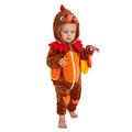 OLAOLA Baby's Turkey Animal Onesie Plush Soft Flannel Toddler Romper Warm Home Pajamas One-Piece Sleepwear - 90