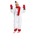OLAOLA Unisex Adult Plush Snowman Onesie Christmas Pajamas Warm Home One-Piece Sleepwear - M