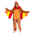OLAOLA Unisex Adult Plush Turkey Animals Onesie Pajamas Warm Home One-Piece Sleepwear - M
