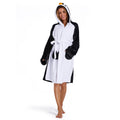OLAOLA Women Adult Penguin Animal Onesie Plush Bathrobe Soft Flannel Warm Home Robe - S