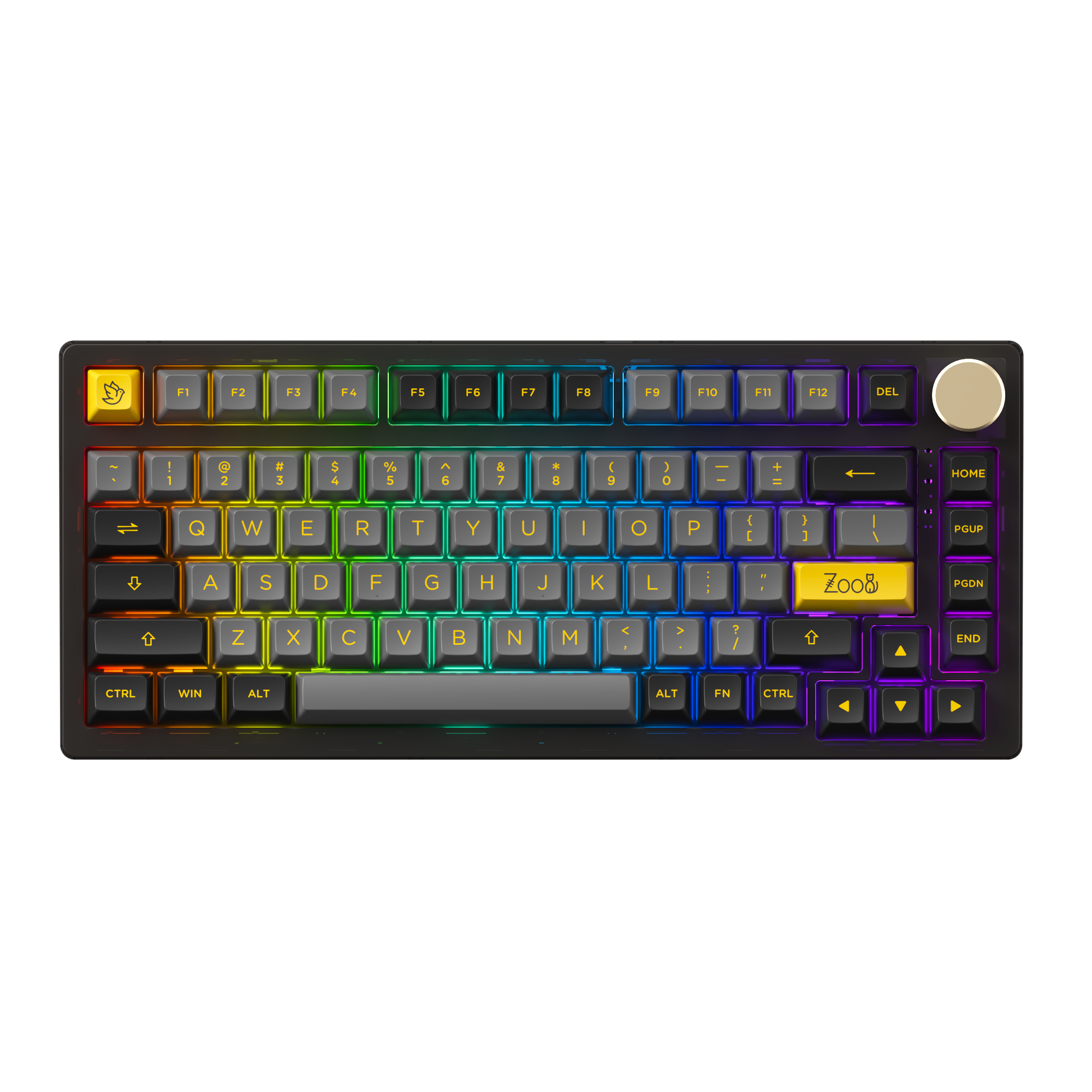 Black & Gold PC75B Plus v2 - Akko  CS Crystal