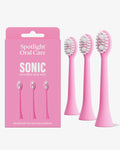 Sonic Toothbrush Replacement Heads - Pink
