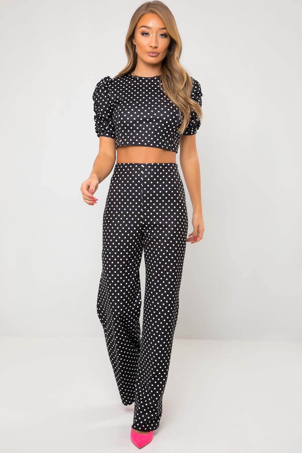Spot Wide Leg Trouser - 8