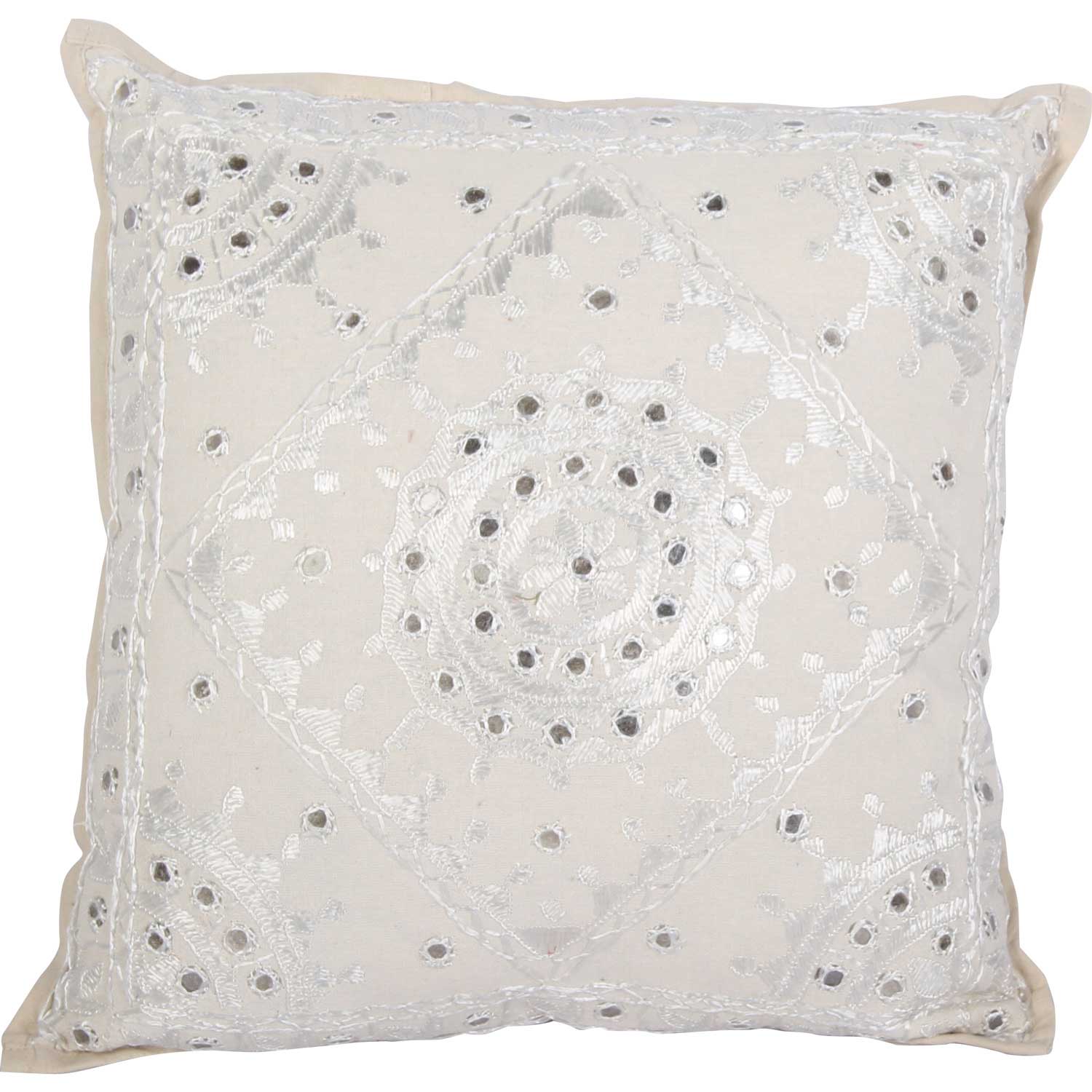 Pailletten Kissen Yuva - Beige